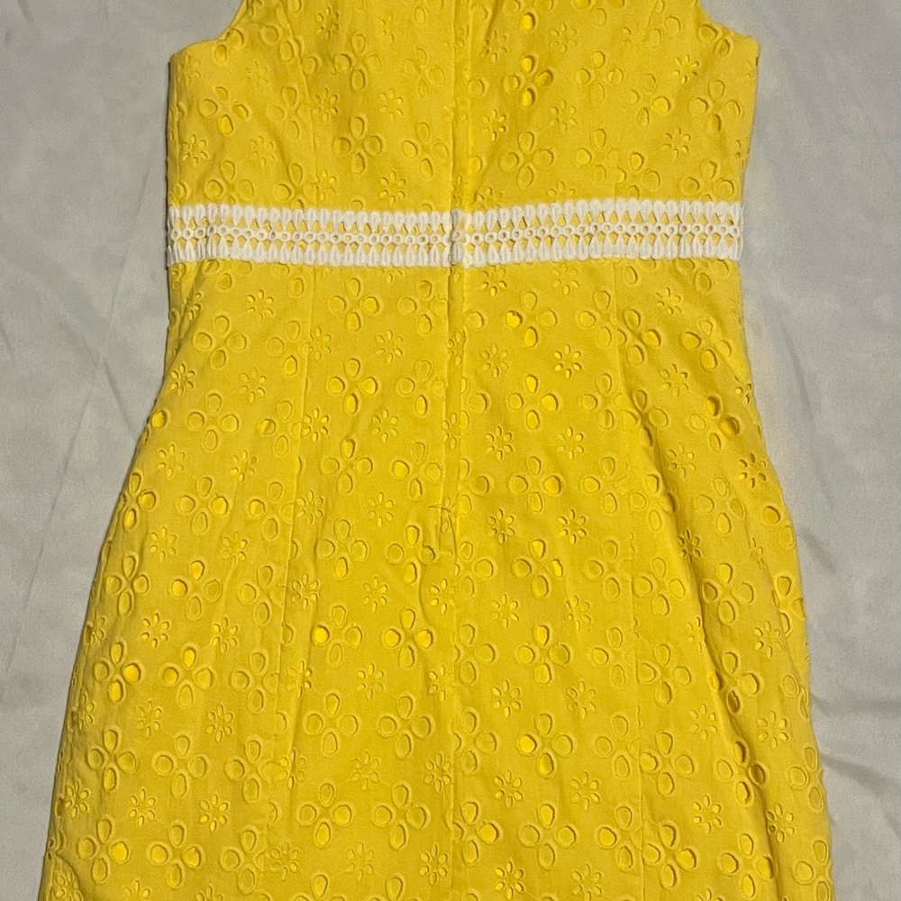 Lilly Pulitzer RAILEE Mini SHIFT DRESS St Tropez Yellow Size 2 Sleeveless Summer - Picture 6 of 15
